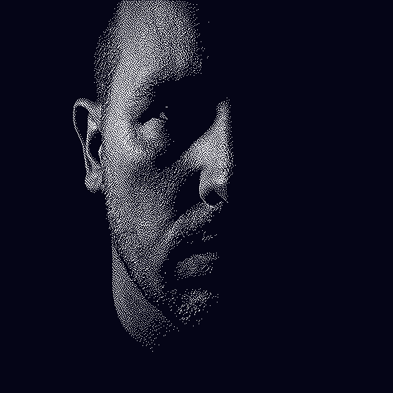 Thomas Haffner, Porträt als Dither-Grafik